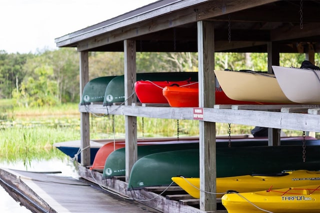 view of dock area