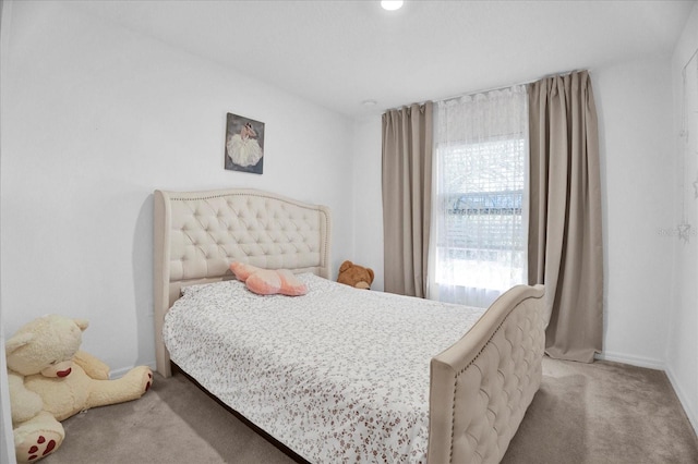 view of carpeted bedroom