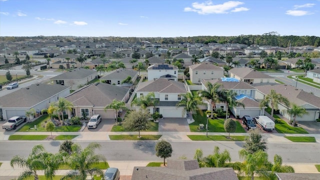 aerial view with a residential view