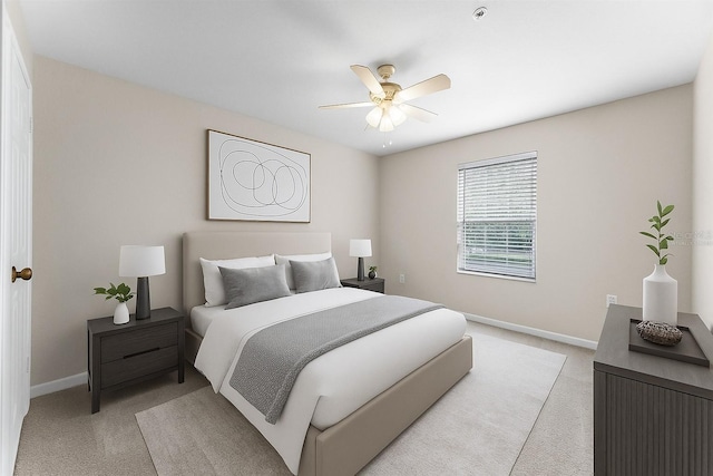 3102 Ashland Ln N Unit 3152, Kissimmee, FL 34741 - bedroom with light colored carpet and ceiling fan