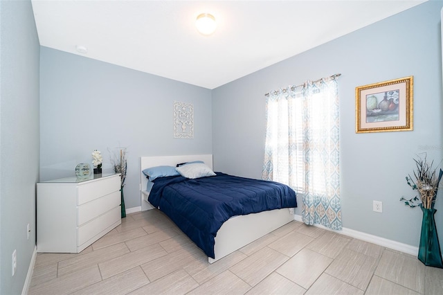 bedroom with baseboards