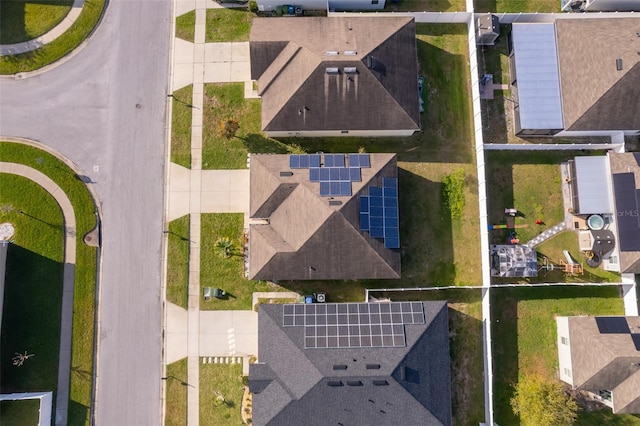 bird's eye view with a residential view