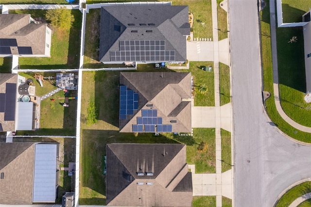 drone / aerial view with a residential view