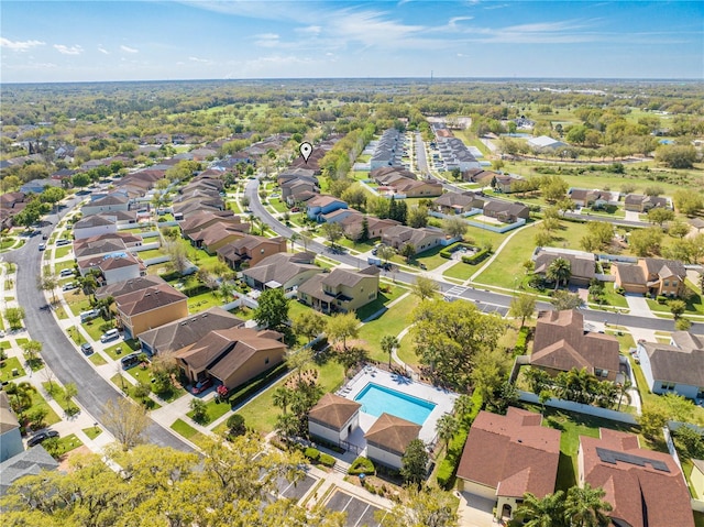 bird's eye view featuring a residential view