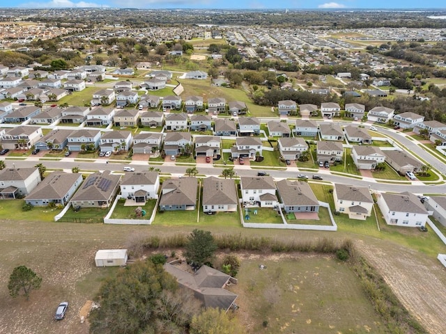 drone / aerial view with a residential view