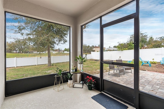 view of sunroom