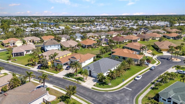 bird's eye view with a residential view