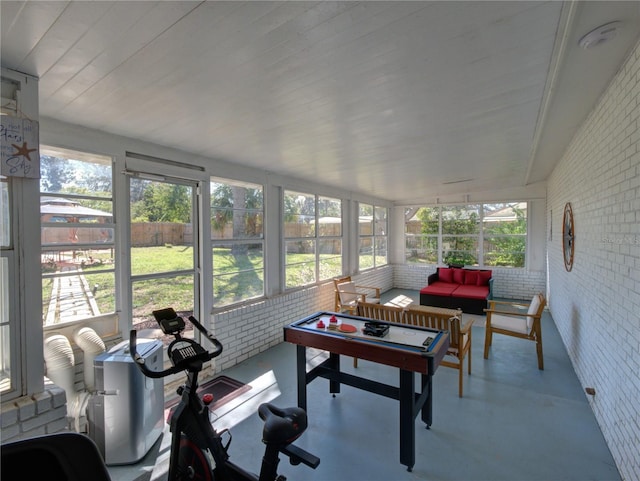 view of sunroom / solarium