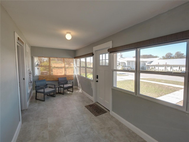 view of sunroom