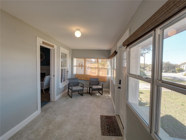 view of sunroom