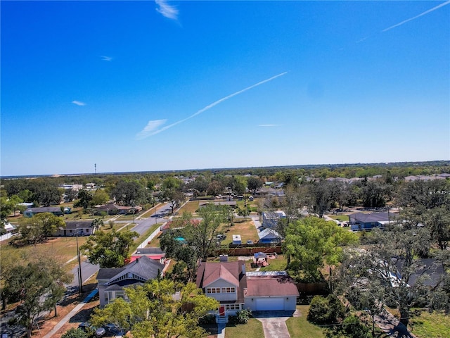 aerial view with a residential view