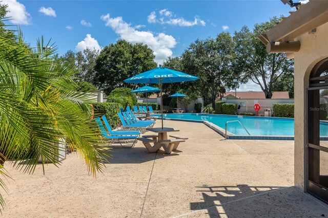 pool featuring a patio