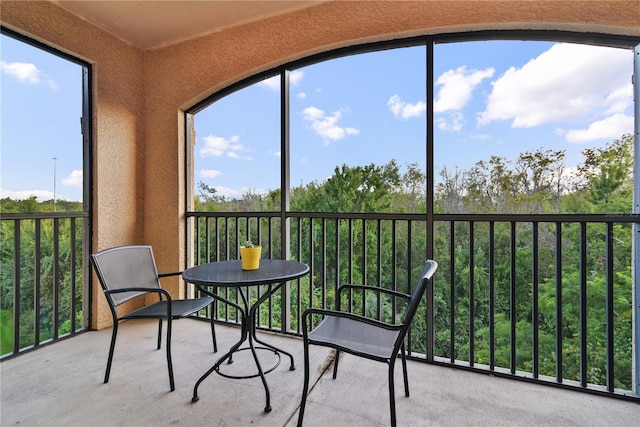 view of sunroom