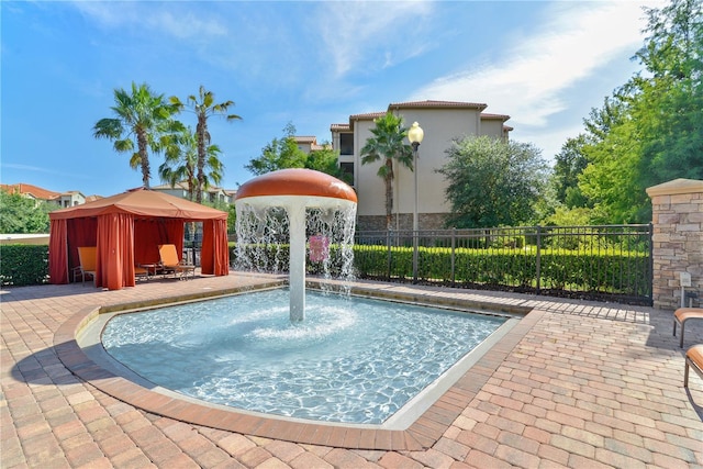 view of pool with fence