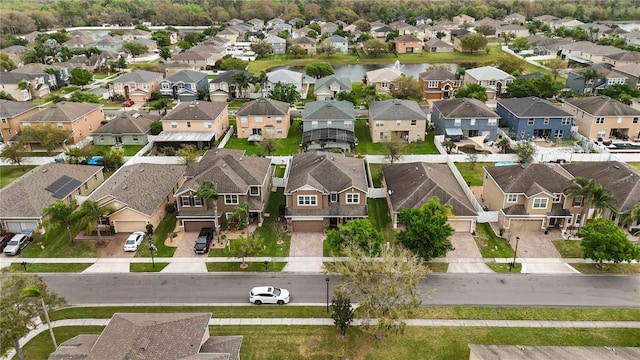 aerial view with a residential view