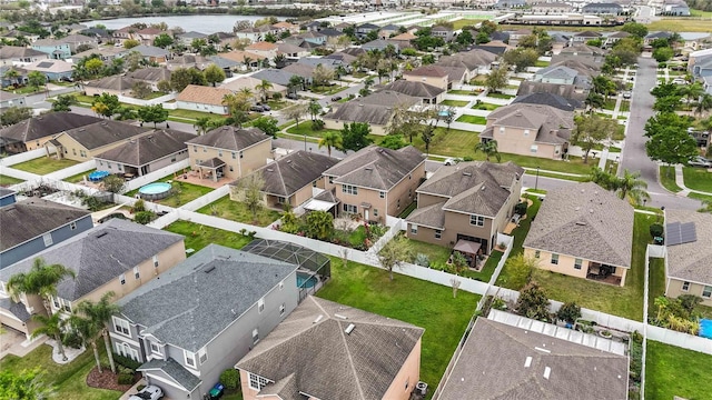 drone / aerial view featuring a residential view