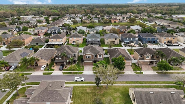 drone / aerial view with a residential view