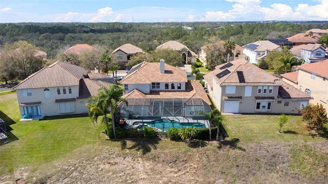 bird's eye view featuring a residential view