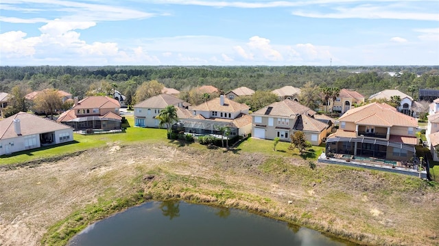 drone / aerial view featuring a residential view