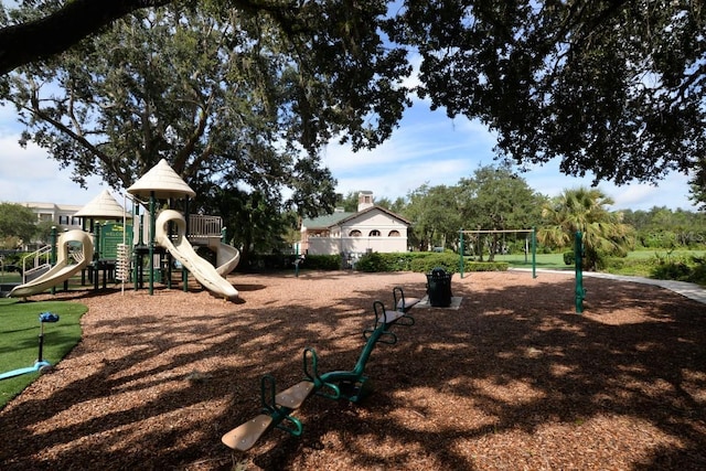 view of community jungle gym