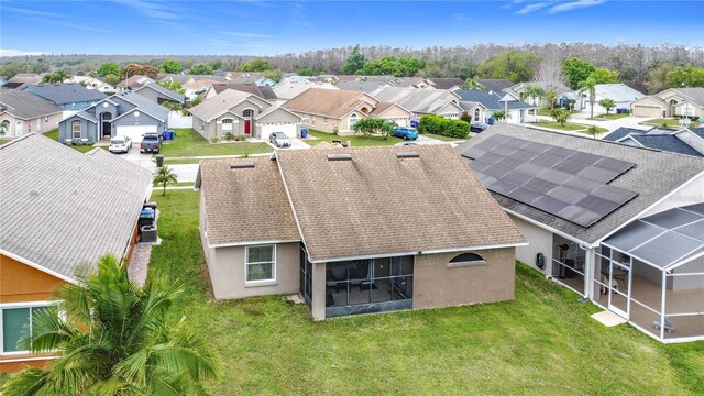 bird's eye view with a residential view