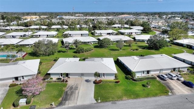 drone / aerial view with a residential view