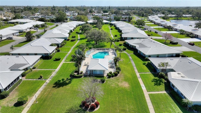 aerial view featuring a residential view