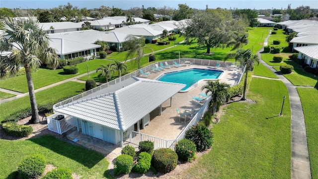 bird's eye view featuring a residential view