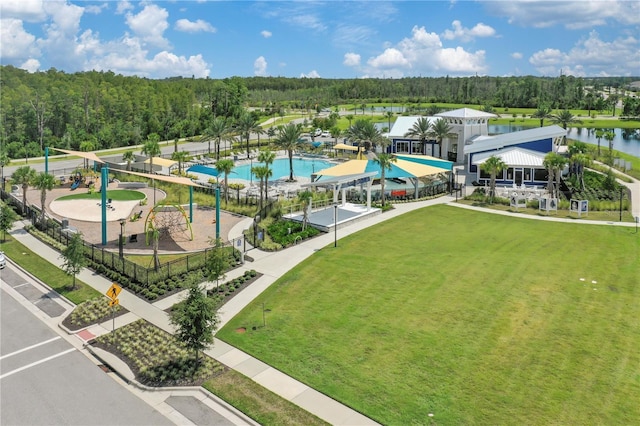 7793 Clove Hitch Way, Orlando, FL 32832 - aerial view featuring a water view and a wooded view