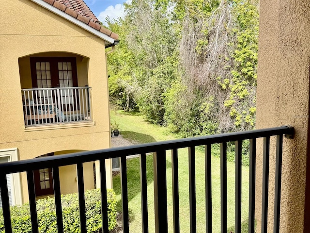 view of balcony