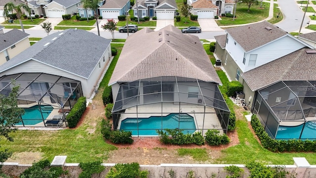 8204 Fan Palm Way, Kissimmee, FL 34747 - aerial perspective of suburban area with a pool area