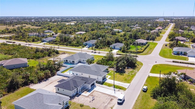 drone / aerial view with a residential view