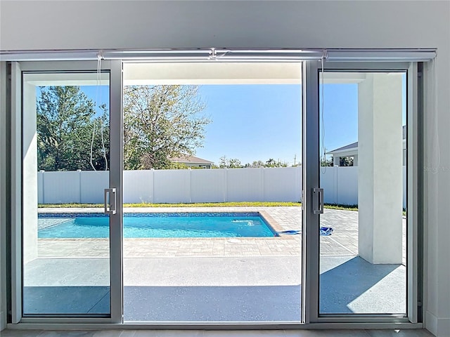 doorway to outside with french doors