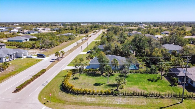 aerial view with a residential view