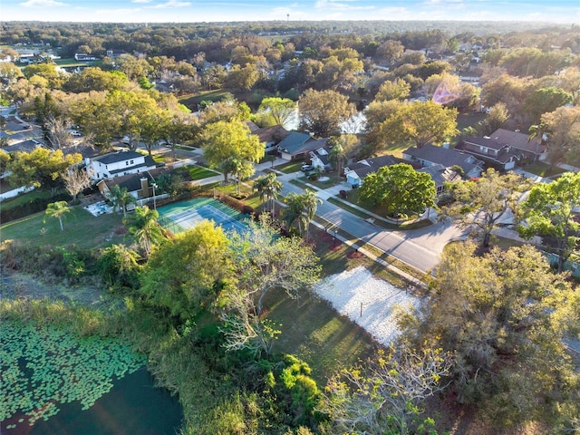 aerial view with a residential view