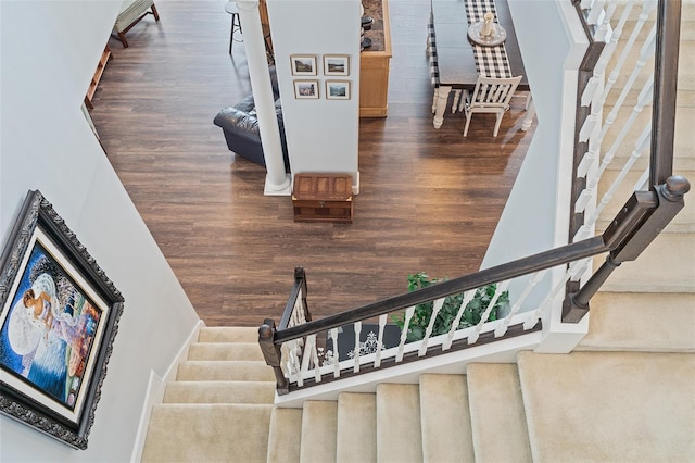3304 Cat Brier Trl, Harmony, FL 34773 - stairway with wood finished floors