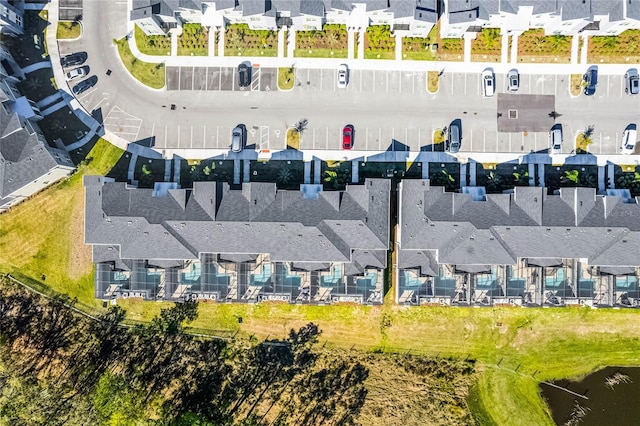 aerial view with a residential view