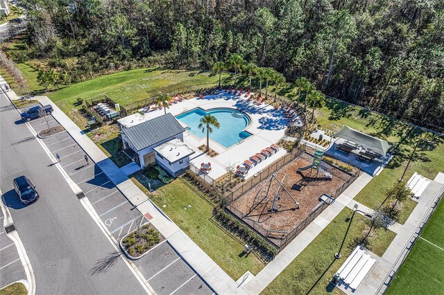 birds eye view of property