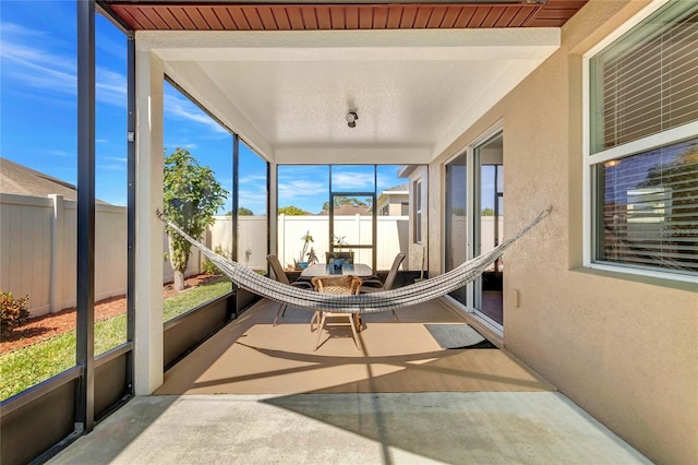 view of sunroom / solarium