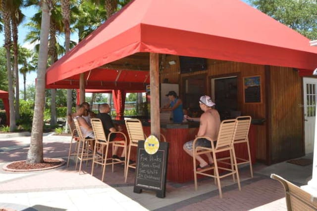 view of patio / terrace with outdoor dry bar