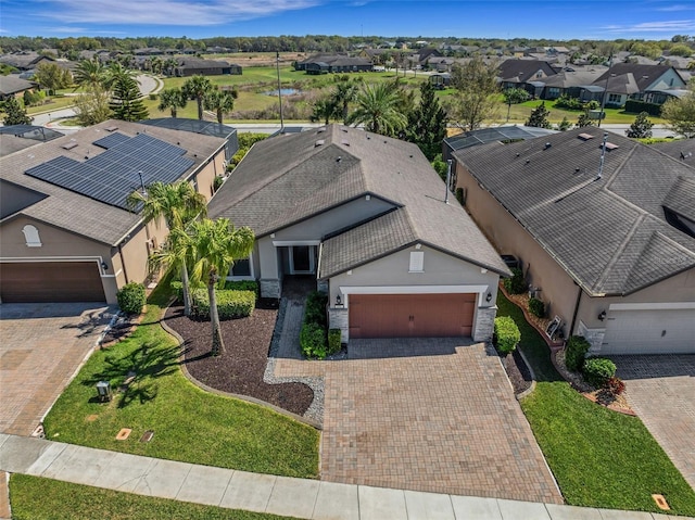 aerial view featuring a residential view