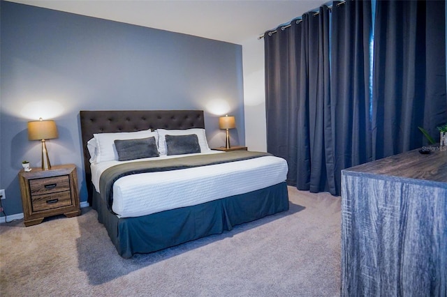 bedroom featuring carpet flooring