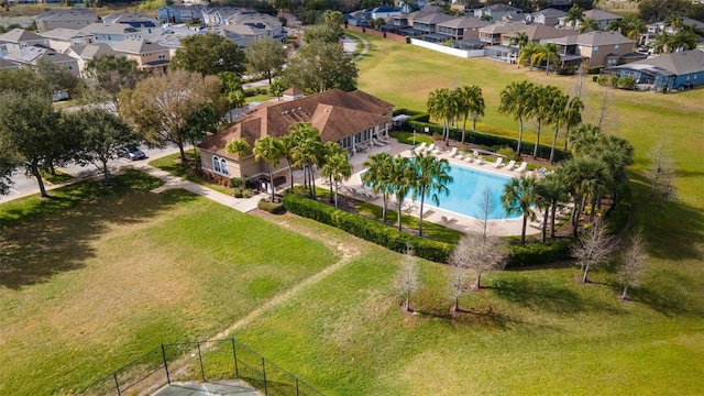 birds eye view of property featuring a residential view