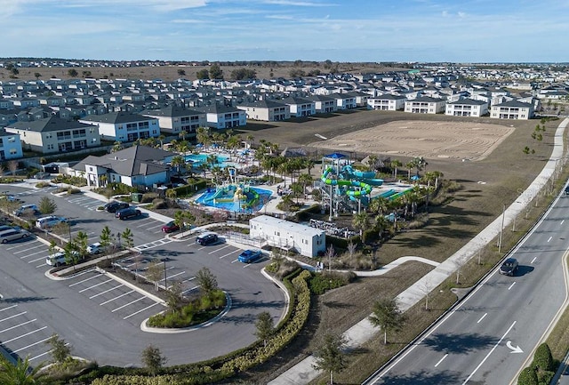 bird's eye view with a residential view