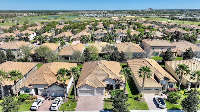 aerial view featuring a residential view