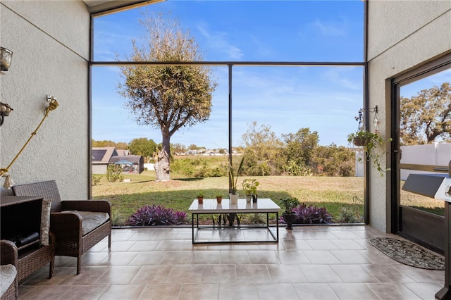 view of sunroom