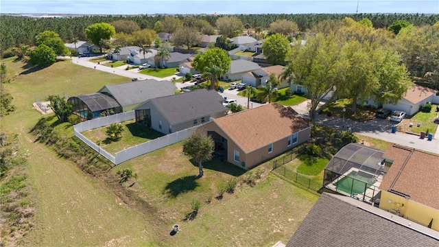 aerial view featuring a residential view