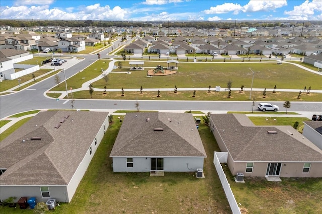 drone / aerial view with a residential view