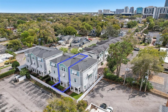 drone / aerial view with a residential view