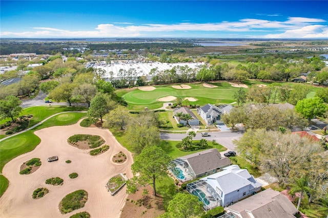 bird's eye view featuring golf course view